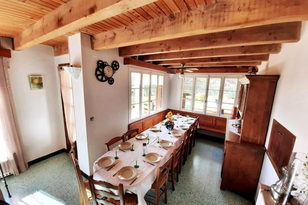 Chalet 14 pers avec vue panoramique et piscine chauffée Genolhac Extérieur photo