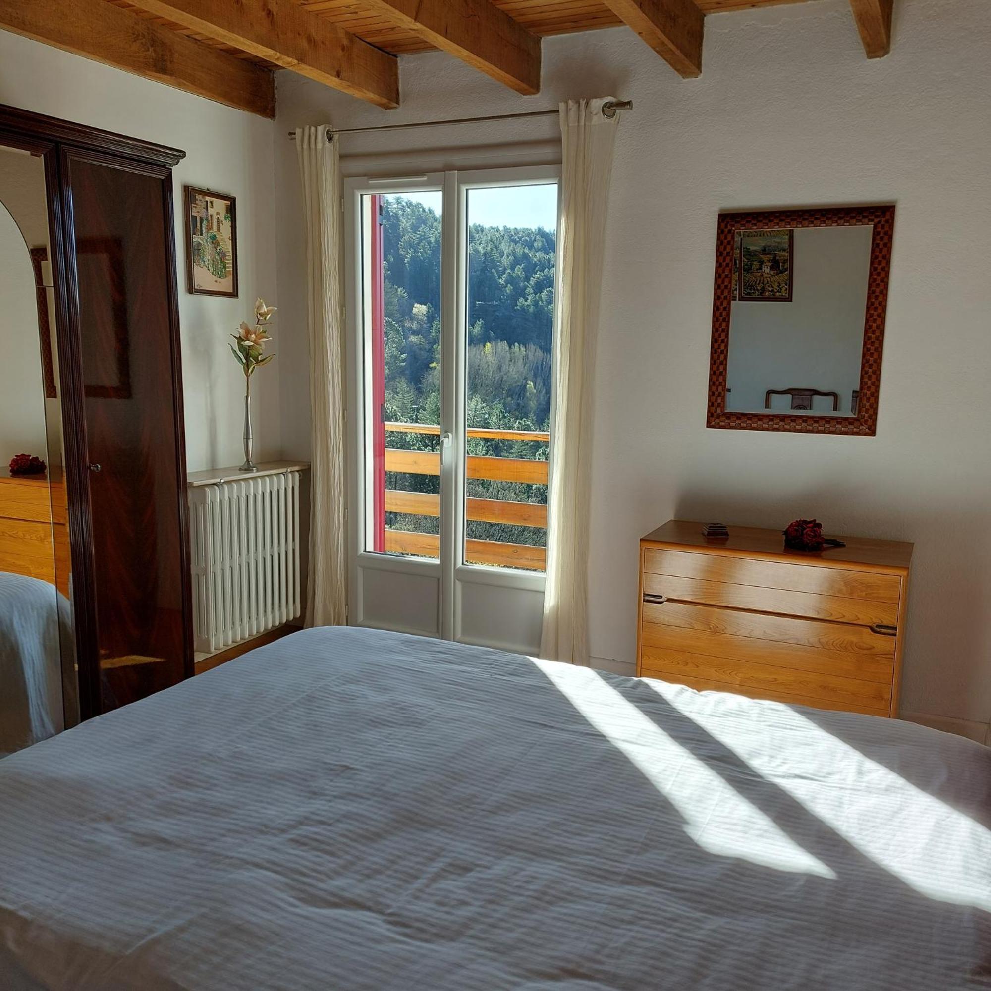 Chalet 14 pers avec vue panoramique et piscine chauffée Genolhac Extérieur photo