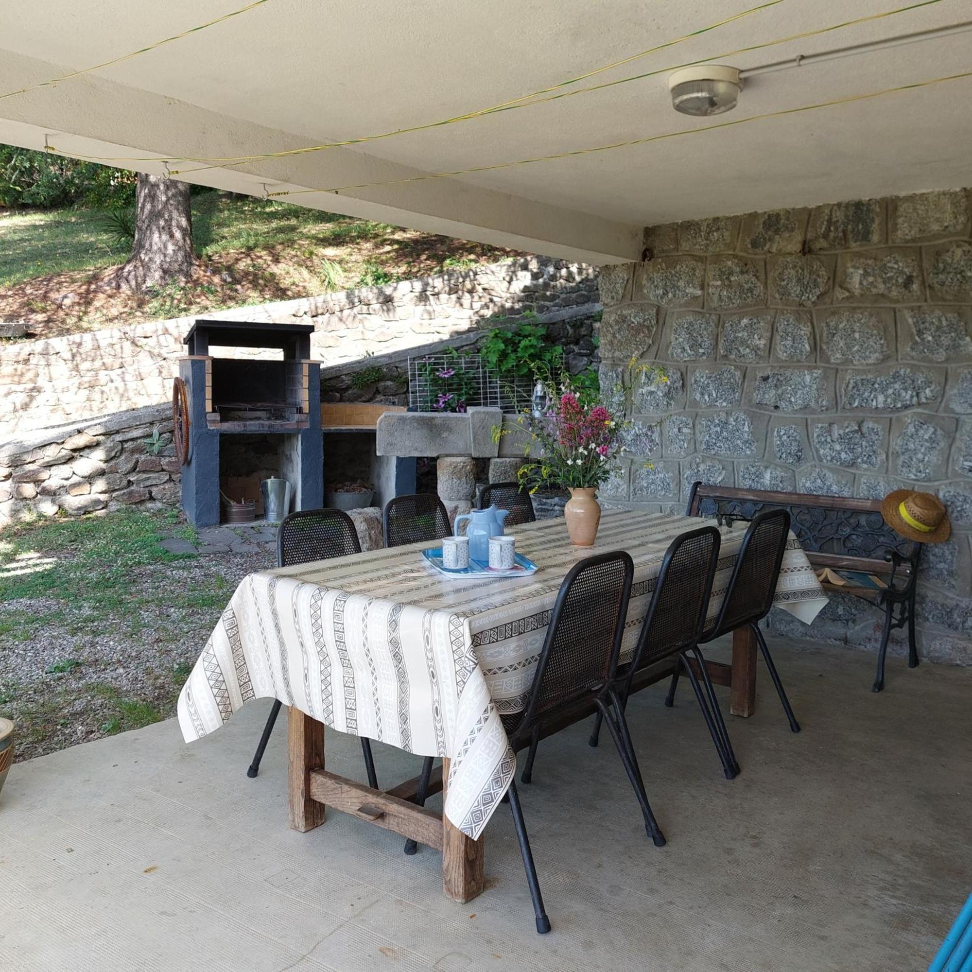 Chalet 14 pers avec vue panoramique et piscine chauffée Genolhac Extérieur photo