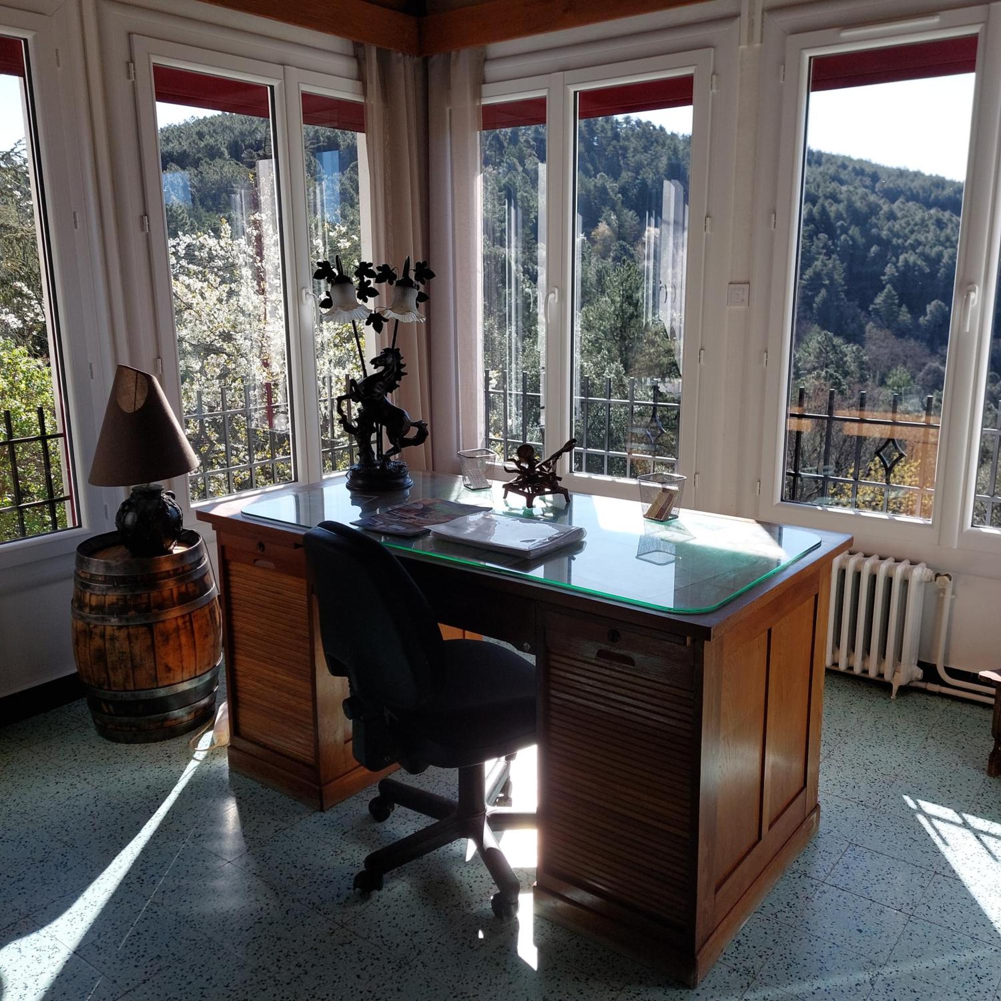 Chalet 14 pers avec vue panoramique et piscine chauffée Genolhac Extérieur photo